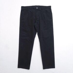 Santorelli Luigi Pants Men 36 (36 X 28) Black Straight Leg Dress Casual Italy